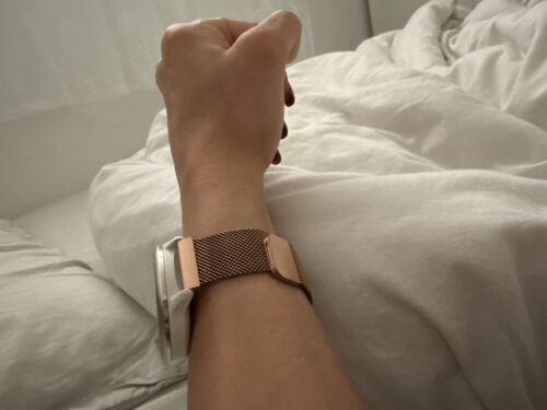 Click to view full screen רצועת ברזל מגנט Milanese Quick Release 20mm זהב ורדים photo review