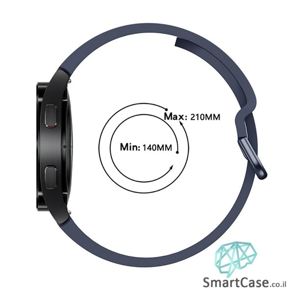רצועת סיליקון חלקה בצבע Midnight blue עם אבזם מעוגל לשעוני גלקסי ווטש 4 רצועת סיליקון חלקה בצבע Midnight blue עם אבזם מעוגל לשעוני גלקסי ווטש 4