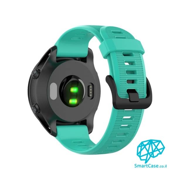 רצועת סיליקון 22 מ"מ בצבע Lake blue עם אבזם לשעוני גרמין פניקס Fenix 5 6 6 Pro