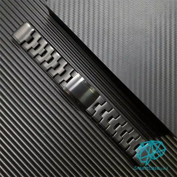 רצועת Titanium alloy 22mm בצבע שחור לשעוני גרמין פניקס Fenix 5 6 7