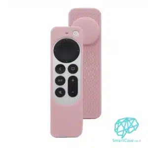 כיסוי סיליקון לשלט אפל TV עם Airtag להגנה ומניעת אבידה בצבע ורוד