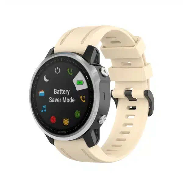 רצועת סיליקון לשעוני גרמין פניקס Fenix 5s 6s 7s 20mm Beige