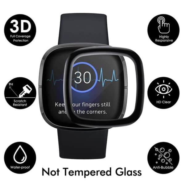 מגן מסך זכוכית PMMA לשעון יד חכם Fitbit Versa 3 פיטביט