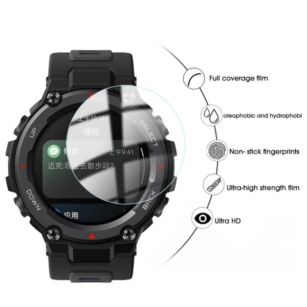 מגן מסך זכוכית לשעון מדגם Amazfit T-Rex