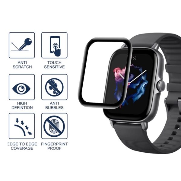 מגן מסך זכוכית PMMA לשעון יד חכם מדגם: Amazfit GTS 3