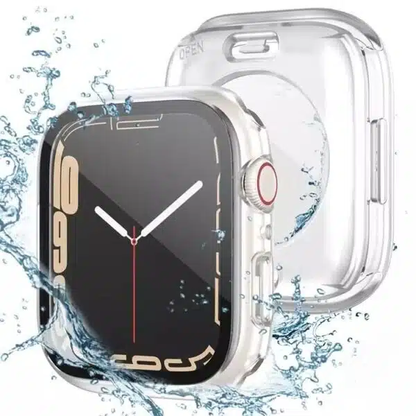 כיסוי זכוכית היקפי 360 נגד מים עבור שעון אפל ווטש 9 אפל ווטש 8 אפל ווטש 7