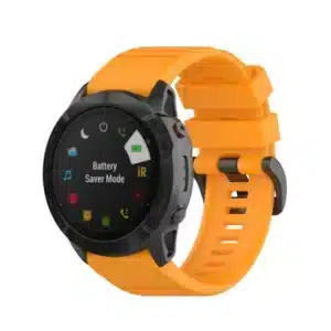 רצועת סיליקון לשעוני גרמין פניקס Garmin Fenix 5 6 7 Amber yellow 22mm