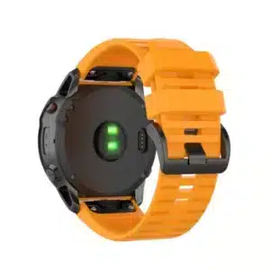 רצועת סיליקון לשעוני גרמין פניקס Garmin Fenix 5 6 7 Amber yellow 22mm