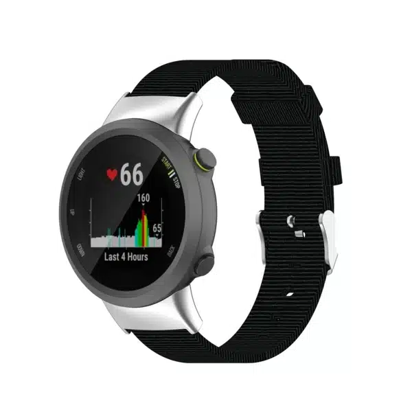 רצועת בד קנבס לשעוני Garmin Forerunner 45/45S בצבע Black