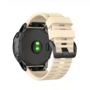 רצועת סיליקון לשעוני גרמין פניקס Garmin Fenix 5 6 7 Beige 22mm