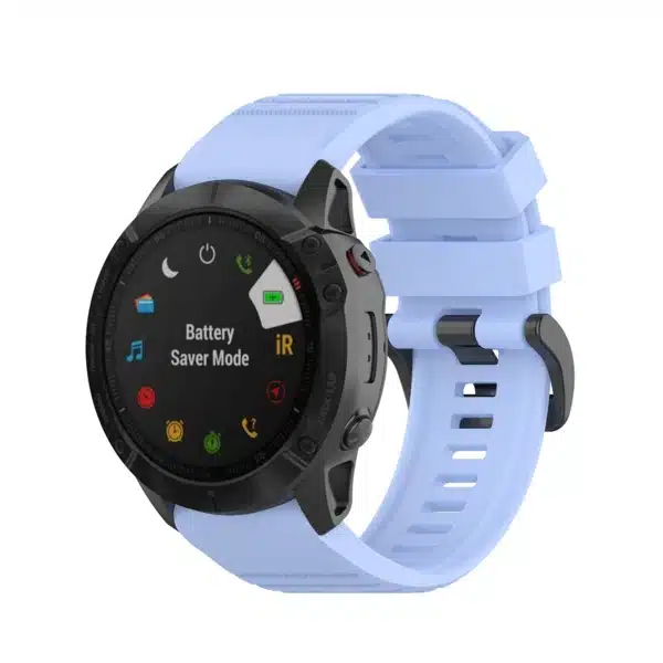 רצועת סיליקון לשעוני גרמין פניקס Garmin Fenix 5 6 7 Lake blue 22mm רצועת סיליקון לשעוני גרמין פניקס Garmin Fenix 5 6 7 Lake blue 22mm