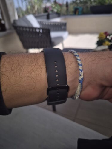 רצועת סיליקון חלקה Quick Release 22mm אבזם שחור Black photo review