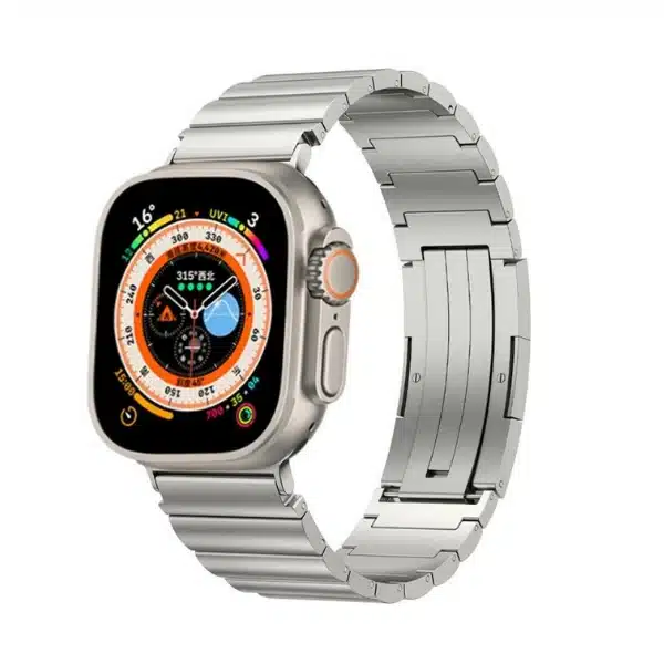 רצועת Titanium alloy סגנון Onebead לשעון אפל ווטש צבע Titanium