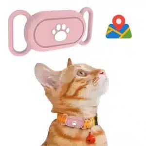 כיסוי סיליקון לקולר או רצועה עבור סמארט טאג 2 Galaxy Smart Tag ורוד