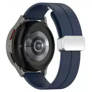 רצועת סיליקון Quick Release 20mm סוגר מגנטי כסוף צבע רצועה Midnight blue