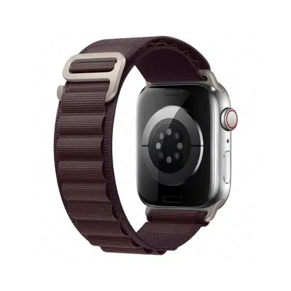 רצועת Alpine Loop בד אפל ווטש אולטרה לשעוני אפל ווטש Wine Red