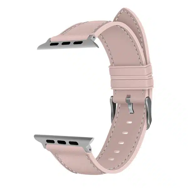 רצועת סיליקון אפל ווטש דמוי עור בצבע Pink רצועת סיליקון אפל ווטש דמוי עור בצבע Pink