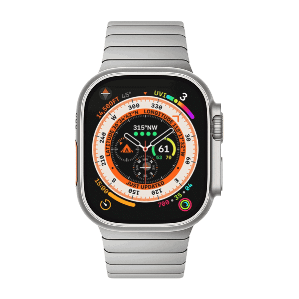 רצועה לאפל ווטש 42/44/45/49mm ברזל פרימיום כסוף