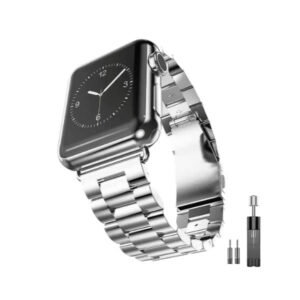 רצועה לאפל ווטש 42/44/45/49mm ברזל חוליות Silver