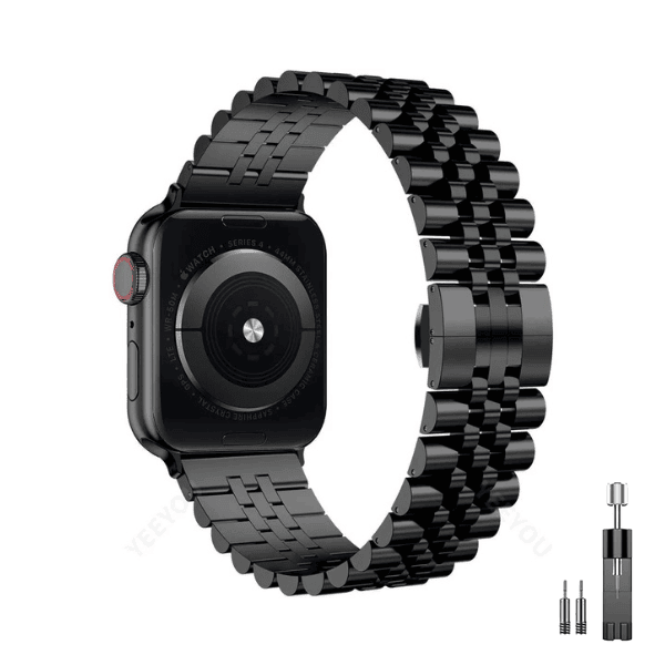 רצועה לאפל ווטש 38/40/41mm סגנון Five Beads שחור