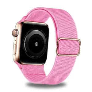 רצועה לאפל ווטש ניילון נמתח 11# Pink אבזם זהב ורדים