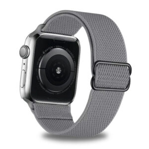 רצועה לאפל ווטש ניילון נמתח 4# Grey אבזם שחור