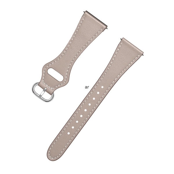 רצועת עור צרה צבע Starlight 22mm עם אבזם עגול כסוף