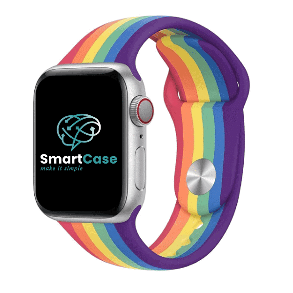 רצועה לאפל ווטש סיליקון סגירה פנימית Rainbow