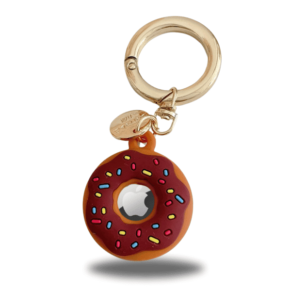 כיסוי סיליקון דונאטס לאייר טאג Apple AirTag Brown