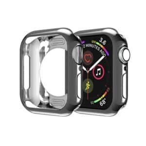 כיסוי סיליקון חלקי 44mm אפל ווטש שחור מבריק