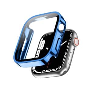 כיסוי זכוכית היקפי מלא מרובע נגד מים 41mm אפל ווטש כחול