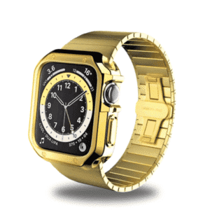 באנדל רצועה וכיסוי לאפל ווטש 45mm ברזל פרימיום Gold