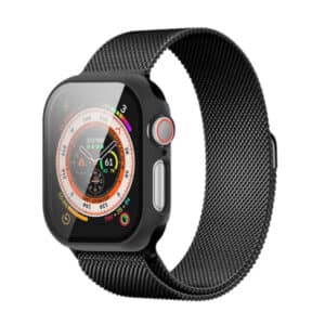 סט רצועה וכיסוי תואם לשעון אפל ווטש 46mm בצבע שחור