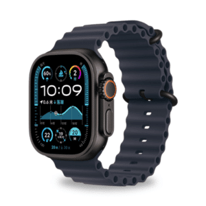 רצועת Ocean לאפל ווטש 44/45/46/49mm אבזם צבע שחור Navy blue
