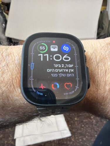 כיסוי מגן היקפי זכוכית לאפל ווטש אולטרה 49mm שחור photo review