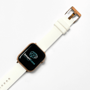 רצועת סיליקון Slim לאפל ווטש 40/41/42mm לבן עם אבזם Rose Gold