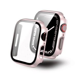 כיסוי זכוכית היקפי מלא 45mm לאפל ווטש Rose Pink