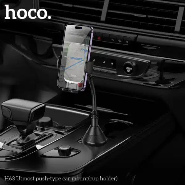 ⁦מעמד לרכב למתקן הכוסות ברכב מסתובב 360 מעלות HOCO H63⁩ – תמונה ⁦6⁩