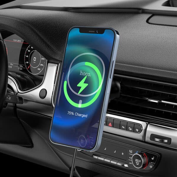 ⁦מעמד לרכב טעינת MagSafe אלחוטית מתחבר למזגן HOCO CA90⁩ – תמונה ⁦4⁩