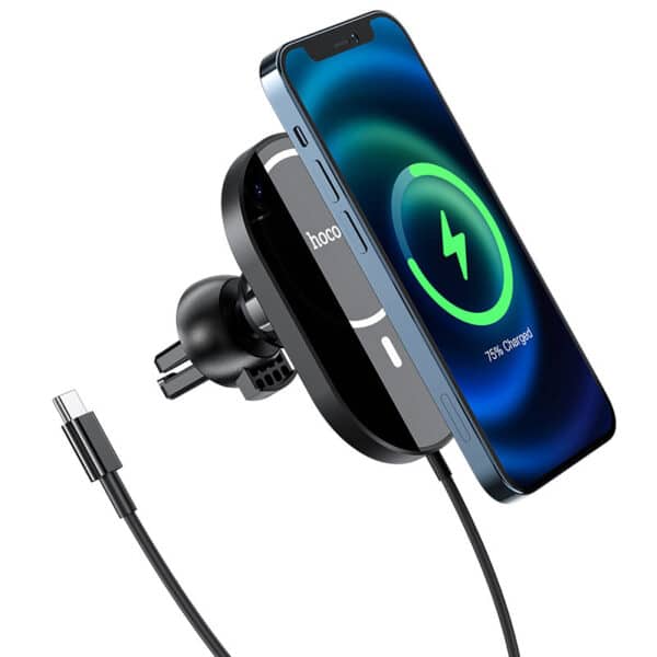 ⁦מעמד לרכב טעינת MagSafe אלחוטית מתחבר למזגן HOCO CA90⁩ – תמונה ⁦6⁩