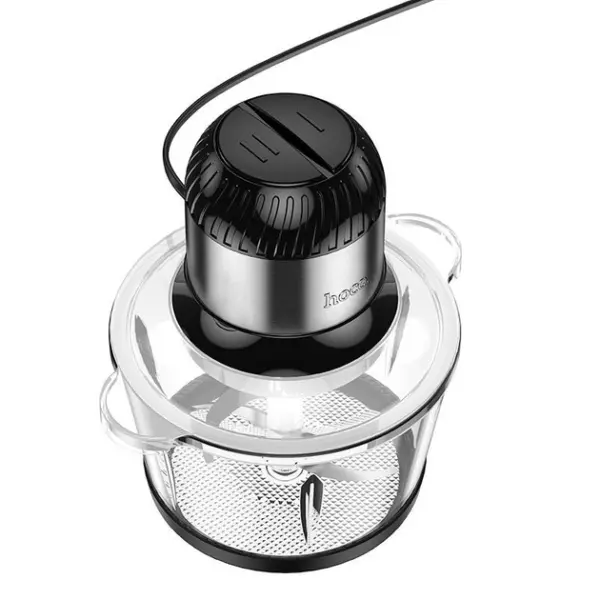 ⁦טוחן בשר חשמלי עם קערת זכוכית 300W נפח 1.8 ליטר Hoco HE34⁩ – תמונה ⁦6⁩