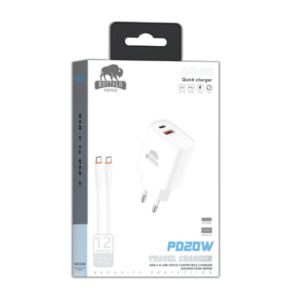 ראש מטען 20W עם כבל USB-C ל- USB-C מבית באפאלו