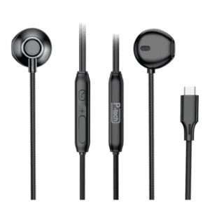 אוזניות סטריאו עם מיקרופון ובקר שליטה Power-Tech P-T C1 שחור