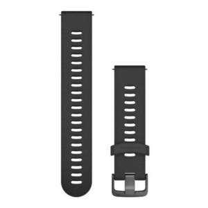 רצועת סיליקון מקורית Quick Release 20mm מבית Garmin יבואן רשמי Black with Slate Hardware