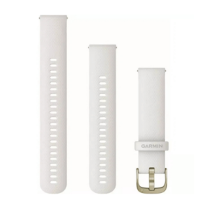 רצועת סיליקון מקורית Quick Release 20mm מבית Garmin יבואן רשמי Ivory, cream gold hardware