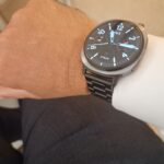 רצועה לשעון סמסונג גלקסי ווטש 8 Three beads ברזל חוליות Black photo review