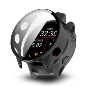 כיסוי היקפי מלא זכוכית Garmin Forerunner 970 47mm שחור